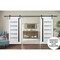 Sartodoors Sturdy Double Barn Door with White 36x96 (2* 18x96) Solid Core Modern Interior QUADRO4588DB-WS-3696 - alternate 4