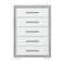 Homeroots 33" Silver Wood Five Drawer Dresser 633695 - alternate 1