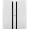 Sartodoors Sliding French Double Pocket Doors 64 x 96 inches, Planum 0040 White Silk with Black Glass, Kit Tri PLANUM0040DP-WS-6496 - alternate 5