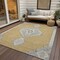 Homeroots 3' X 5' Gold Gray And Ivory Oriental Washable Indoor Outdoor Area Rug 598406 - alternate 4