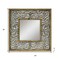 Homeroots 39" Light Brown Wood Square Accent Mirror 632802 - alternate 3