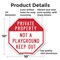 Signmission Private Property Not a Playground K, 10 Inch X 10 Inch, Aluminum Metal Signs OC-A-10-162 - alternate 4