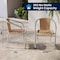 Flash Furniture Round Table Set, Aluminum, Plastic, Rattan, Stainless Steel, Grey TLH-ALUM-24RD-020BGECHR4-GG - alternate 8
