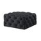 Homeroots 33" Black Velvet Rolling Tufted Cocktail Ottoman 568052 - alternate 4