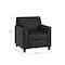 Flash Furniture Living Room Set, 29" x 32-1/4" to 32-1/2", Upholstery Color: Black BT-827-SET-BK-GG - alternate 6