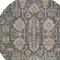 Homeroots 8' Gray Silver And Beige Round Oriental Washable Indoor Outdoor Area Rug 582076 - alternate 4