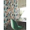 York Wallcoverings Fauvist Flock Coral and Aqua Wallpaper Sample AG2016SAM - alternate 5