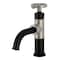 Kingston Brass One-Handle Single-Hole Bathroom Faucet with Push Pop-Up Drain, Matte Black/Brushed Nickel KS2828CG - alternate 1