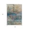 Homeroots 5' X 8' Teal Blue Orange And Beige Abstract Washable Indoor Outdoor Area Rug 631456 - alternate 7