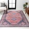 Jonathan Y Dalyan Geometric Medallions Machine-Washable Terracotta/Navy 3 ft. x 5 ft. Area Rug WSH101A-3 - alternate 4