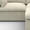 Homeroots Khaki Linen Blend Modular L Shaped Three Piece Corner Sectional 716924 - alternate 4