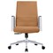 Leisuremod Aleen Office Chair in Upholstered Leather and Iron Frame with Swivel and Tilt, Acorn Brown AO19LBRL - alternate 5