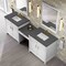 James Martin Vanities Bellshire 96" Dual Vanity Set w/24" Make-Up Counter, Bright White w/3 cm Parisien Bleu Silestone Top 660-VMC96-BW-3PBL - alternate 4