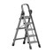 Wrightmaster 4.8 ft. Steel Lightweight Step Ladder, 8 ft. Reach w/Non-Marring Feet 300 lb. Capacity ZoroQHL5BT - alternate 1