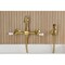 Kingston Brass Two-Handle Wall Mount Bridge Kitchen Faucet with Brass Sprayer, Brushed Brass KS2447PLBS - alternate 3