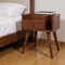 Homeroots 22" Brown Solid Wood One Drawer Nightstand 651561 - alternate 9