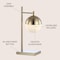 Jonathan Y Marcel 21" Iron/Glass Art Deco Mid-Century Globe LED Table Lamp, Brass Gold JYL6012A - alternate 5