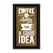 Homeroots Coffee is always a Good Idea 3 Black Framed Print Wall Art 408138 - alternate 1