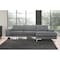 Homeroots Dark Gray Polyester L Shaped Two Piece Sofa and Chaise Sectional 473565 - alternate 7