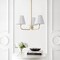 Jonathan Y Pauline 20.5" 3-Light Coastal Contemporary Adjustable Swooping Arm Candle-Style Metal LED Chandelier JYL9556A - alternate 5