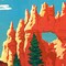 Homeroots Vintage 1950S Bryce Canyon National Park Unframed Print Wall Art 394261 - alternate 6