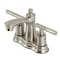 Kingston Brass Double-Handle 4" Centerset Bathroom Faucet with Pop-Up Drain, Brushed Nickel FB7618CML - alternate 1
