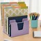 Acrimet 5 Section Incline File Sorter Desk Organizer Rack for Office Desktop Plastic Solid Purple 225.3 - alternate 4