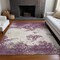 Homeroots 9' X 12' Eggplant Gray And Ivory Abstract Washable Indoor Outdoor Area Rug 599482 - alternate 3
