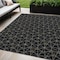 Homeroots 5' X 8' Black And Ivory Geometric Washable Indoor Outdoor Area Rug 596717 - alternate 1