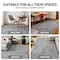 World Rug Gallery Minimal Stripe Geometric Shag Area Rug 2 ft x 3 ft White WR130WHITE2X3 - alternate 4