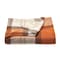 Lavish Home Faux Cashmere Acrylic Oversized Throw Blanket Luxuriously Soft with Vintage Design, Spice Plaid 66-THROW016 - alternate 3