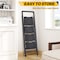 Wrightmaster 3.4 ft. Metal Folding Step Ladder, 8 ft. Reach, with Anti-slip Pedals 800 lbs. Load Capacity ZOR-WK21A-4-DF - alternate 4