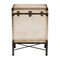 Baxton Studio Laura Vintage White Canvas Lift-Top Trunk End Table 247-13841-ZORO - alternate 5