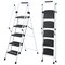 Edendirect 5.2 ft. Carbon Steel Portable Step Ladder 9 ft. Reach, 300 lb. Load Capacity for Family, Kitchen IR-W2717P239455 - alternate 1