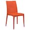 Leisuremod Weave Mace Indoor/Outdoor Dining Side Chair, Orange MC19OR - alternate 1