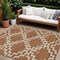 Homeroots 9' X 12' Brown And Ivory Geometric Washable Indoor Outdoor Area Rug 593784 - alternate 1
