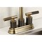 Kingston Brass Double-Handle 4" Centerset Bar Faucet with Knurled Handle, Antique Brass KB5493KNL - alternate 3
