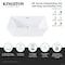 Kingston Brass 59" Acrylic Rectangular Double Ended Freestanding Tub with Drain, Glossy White/Matte Black VTSQ593223C410 - alternate 3