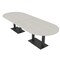Skutchi Designs Racetrack Conference Table With Power Unit, 48 in W, 144 in L, Ivory HAR-RAC-48X144-DOU.BK-K458-NA - alternate 1