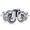 Powertec 3'' Swivel Plate Caster Wheels w/ Brake & 880 lbs Loads, Dual Locking PU Castor Wheels, 4PK 17208N - alternate 1