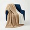 Lavish Home Faux Fur Throw Blanket 60x70-Inch Twin Blanket for Couch, Bed, or Chair Soft Throw with Plush, Taupe 66-THROW057-T - alternate 6