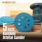 Powertec 5 in. 8-Hole Hook and Loop Diamond Shaped Sanding Discs, 240 Grit, J-Weight Cloth Backing, 50PK 44924N - alternate 4