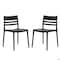 Flash Furniture Bridgeport Indoor-Outdoor Stacking Patio Chairs w/Slatted Backrest, All-Weather Resin Chairs, 2PK 2-DHF-317-APP-BLK-GG - alternate 1