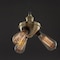Sunlite Copper Bronze Vintage Inspired Metal Industrial 42in. Cord Triple Socket Pendant Fixture 07001-SU - alternate 3