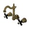 Kingston Brass Double-Handle Wall Mount Bathroom Faucet, Antique Brass KS1223PKX - alternate 1
