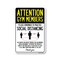 Signmission Public Safety, Gym Members Practice Social Distancing, 18in X 12in Aluminum, OS-NS-A-1218-25394 OS-NS-A-1218-25394 - alternate 1