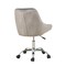 Homeroots Gray Tufted Velvet Swivel Adjustable Height Office Desk Chair 527312 - alternate 6