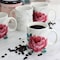 Martha Stewart 16oz Fine Ceramic Decorated Floral 6 Piece Mug Set in White and Pink 128869.01 - alternate 6