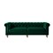Homeroots 93" Hunter Green Velvet Chesterfield Wood Sofa 543985 - alternate 1