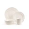 Homeroots White Four Piece Weave Stoneware Service For Four Dinner Plate Set 483498 - alternate 3